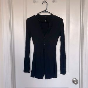 Skims Soft Lounge Button Up Henley Onesie